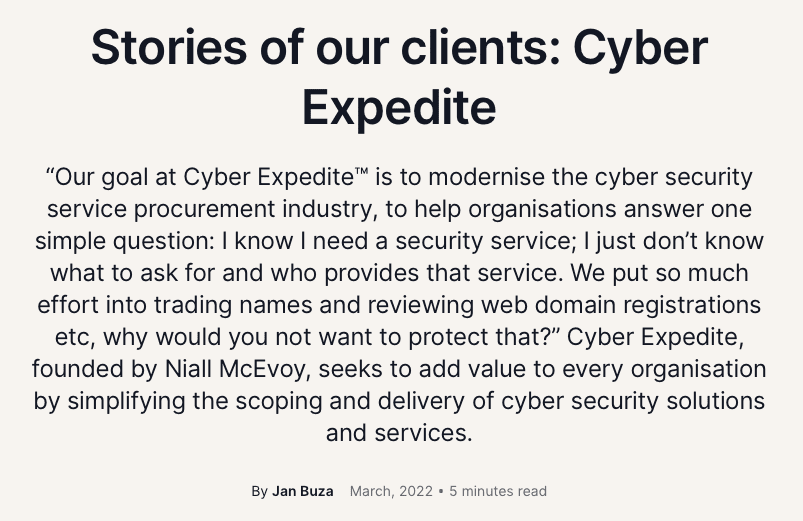 Cyber Expedite Featured on Trama